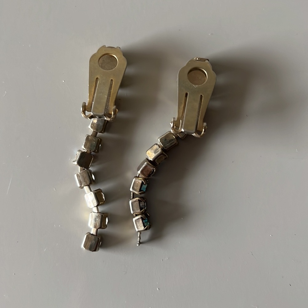 Gold Rhinestone earrings - Picture 3 of 3